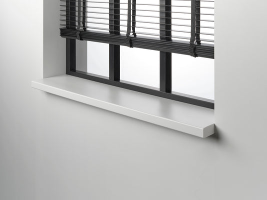 Novaboard vensterbank wit RAL 9016, onderhoudsvrij composiet materiaal