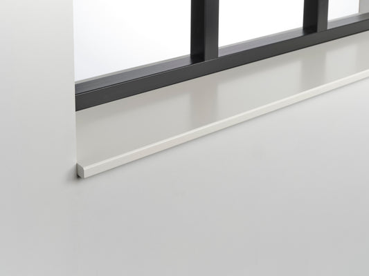 MDF vensterbank Ceres met schuine voorrand, moderne dynamische uitstraling