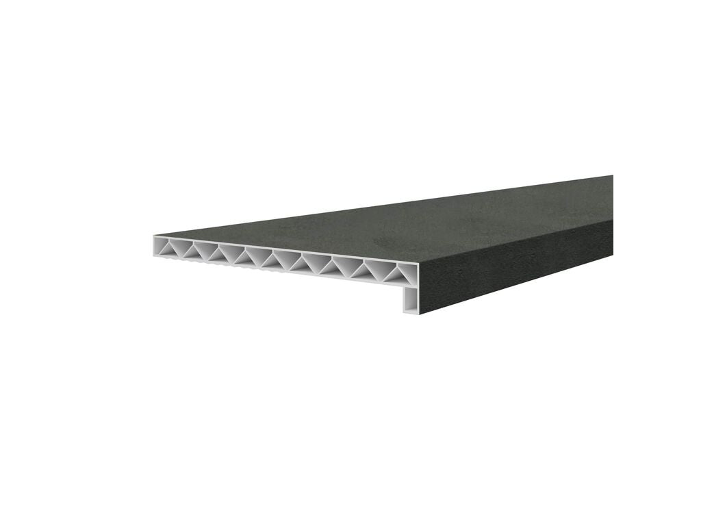 Novaboard Stone vensterbank donkergrijs leisteen look, krachtige industriële uitstraling