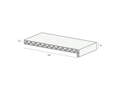 Novaboard Stone vensterbank donkergrijs leisteen look, krachtige industriële uitstraling