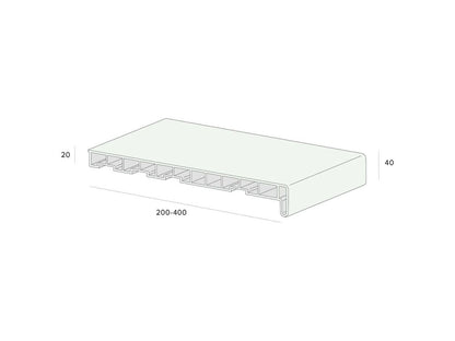 Novaboard vensterbank crème RAL 9001, warme composiet uitstraling